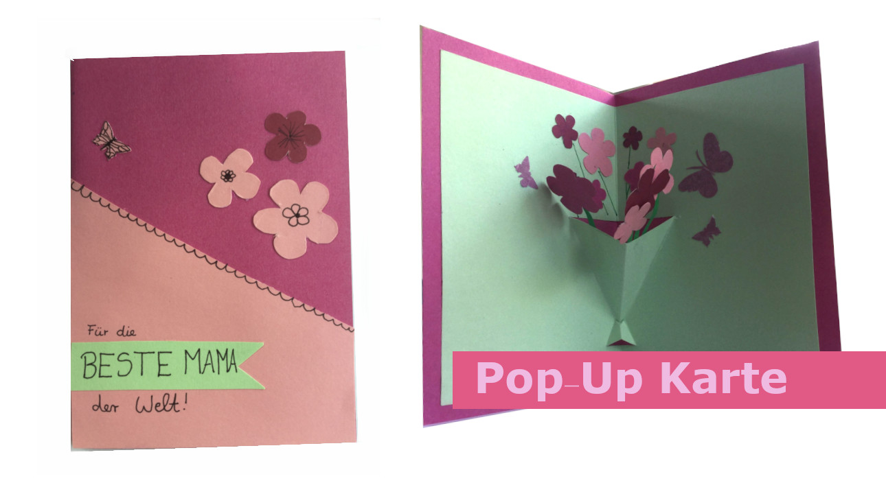 DIY Muttertagsgeschenk selbermachen: Blumen-Karte Basteln mit Papier